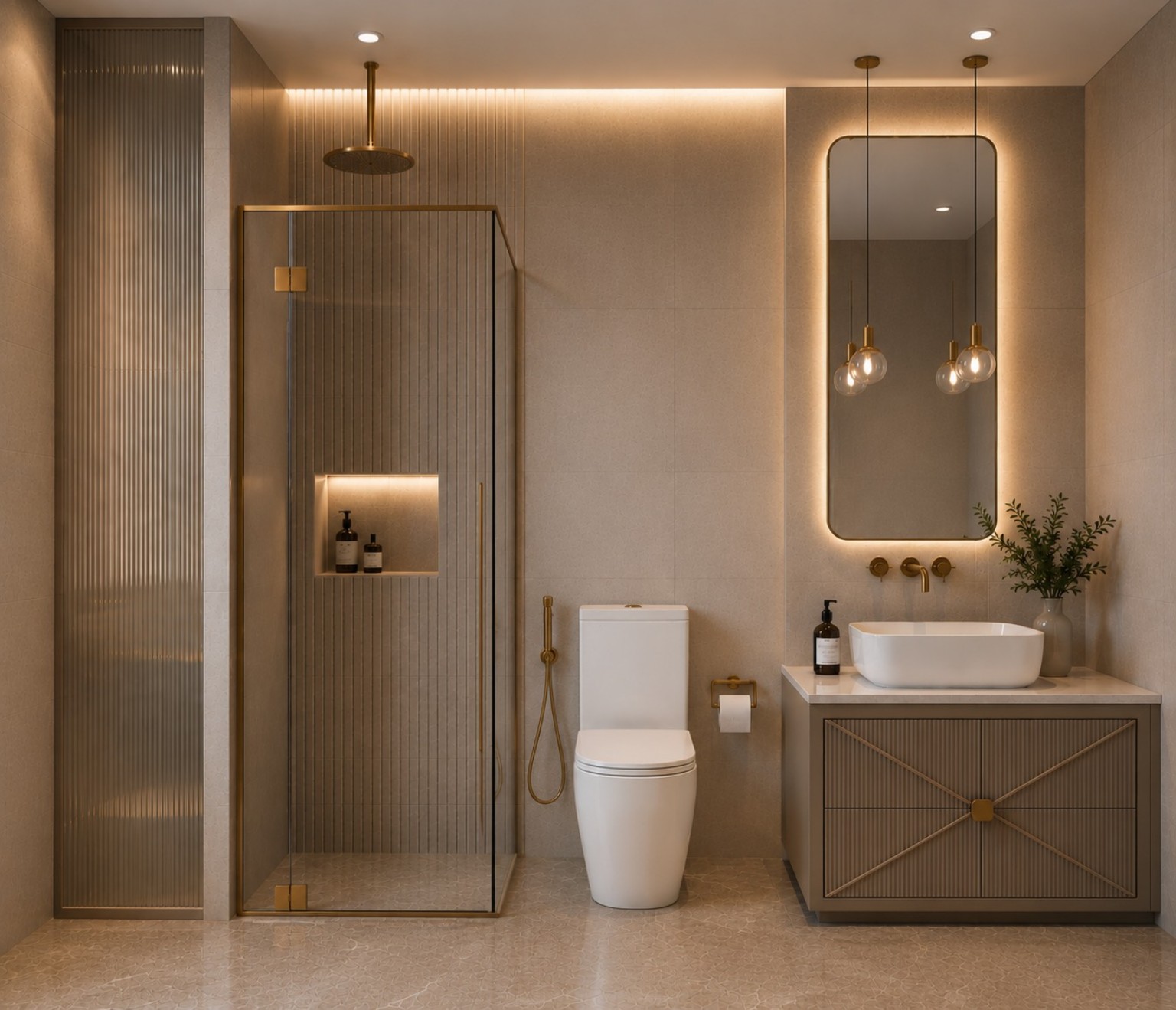 Bathroom interior design detail